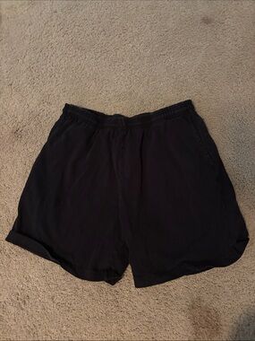 Los Angeles Apparel Black Men's Athletic Elastic-Waist Shorts